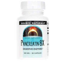 Pancreatin 8X 500 Mg, 50 Capsules, by Source Naturals