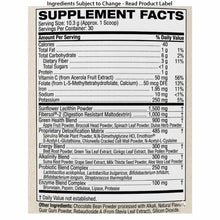 Supplement Facts label for Pro Lean Greens Drink Mix showing nutritional information, ingredients, and serving size of 10.3g.