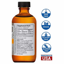 Amber glass bottle of Argentyn 23 bio-active silver supplement with black cap and white label showing supplement facts and di