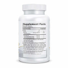 White bottle of ProOmega 2000-D softgels with white cap and Supplement Facts label visible.