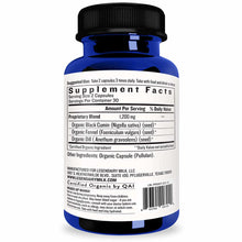 Blue and black supplement bottle labeled "Pump Princess" by Legendairy Milk containing organic herbal capsules with black cum