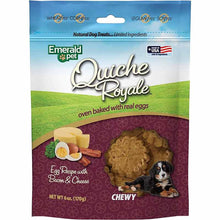 Quiche Royale Chewy Dog Treats, Bacon & Cheese, by Emerald Pet