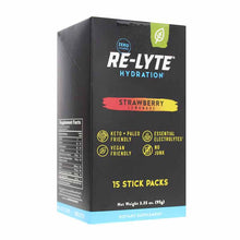 Re-Lyte Hydration Stick Packs, Strawberry Lemonade, 15 Sticks, by Redmond Life