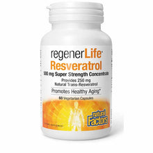 RegenerLife Resveratrol, 60 Vegetarian Capsules, by Natural Factors
