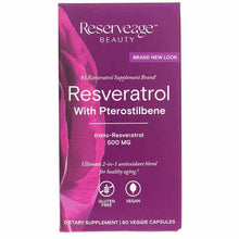 Resveratrol 500 Mg with Pterostilbene, by Reserveage Nutrition