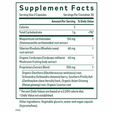 Supplement Facts label for Revive HPA Advanced Stress Support showing serving size, nutritional information, and herbal ingre
