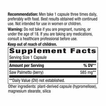 Saw Palmetto Berries, 180 Vegan Capsules, by Natures Way, image #2