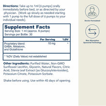 Core Med Science Sleep Formula 1 oz liquid supplement containing GABA, Melatonin, and Glutathione with pump dispenser.