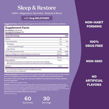 Sleep & Restore Gummies with Melatonin, Tart Cherry, 60 Gummies, by Natrol, image #5