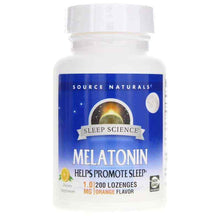 Sleep Science Melatonin 1 Mg Lozenges, Orange, 200 Lozenges, by Source Naturals