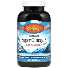 Super Omega-3 Gems 1,200 Mg, 250 Softgels, by Carlson Labs