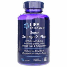 Super Omega-3 Plus EPA/DHA with Sesame Lignans, Olive Extract, Krill & Astaxanthin, by Life Extension