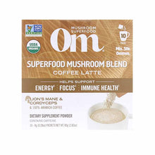 Superfood Mushroom Blend Coffee Latte, 10 Packets, by Om Mushroom, image #2