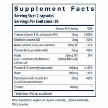 Tyrosine & B Vitamins, 100 Capsules, by Vital Nutrients
