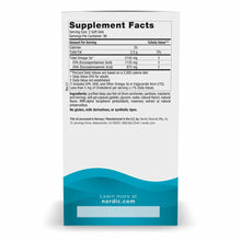 Supplement Facts label for Nordic Naturals Ultimate Omega 2X showing serving size, omega-3 content, and ingredients on white