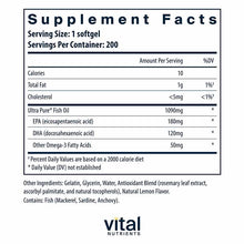 Ultra Pure Fish Oil 350, 200 Softgels, by Vital Nutrients, image #4