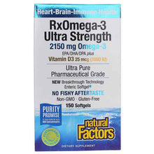 Ultra Strength RxOmega-3 Fish Oil with Vitamin D3, by Natural Factors