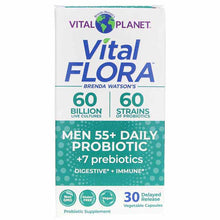 Vital Flora Men's 55+ Daily Probiotic + Prebiotics, 30 Veg Capsules, by Vital Planet