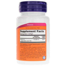 Vitamin A 10,000 IU from Fish Liver Oil, by NOW Foods, image #2