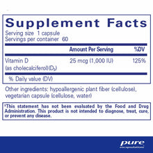 Vitamin D3 (25mcg) 1000 IU, by Pure Encapsulations