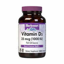 Vitamin D3 25 Mcg (1000 IU), by Bluebonnet