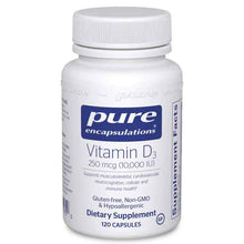 Vitamin D3 10000, 120 Capsules, by Pure Encapsulations