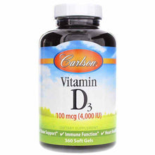 Vitamin D3 4000 IU, 360 Softgels, by Carlson Labs