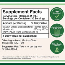 Vitamin D3 + K2 Liquid, by Double Wood Supplements