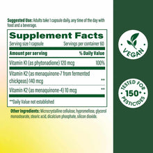 Vitamin K1 & K2 Capsules, by Megafood