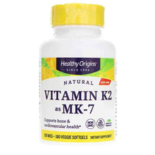 Vitamin K2 as MK-7 100 Mcg, 180 Veggie Softgels, by Healthy Origins