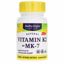 Vitamin K2 as MK-7 100 Mcg, 60 Veggie Softgels, by Healthy Origins