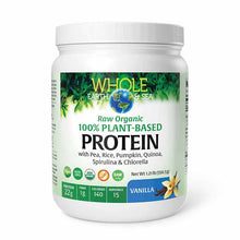 Whole Earth & Sea Raw Organic Plant Protein, Vanilla, 15 Servings, by Natural Factors