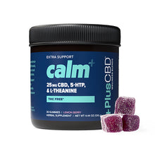 Extra Support Calm+ CBD, Lemon Berry, 30 Gummies, by PlusCBD Oil