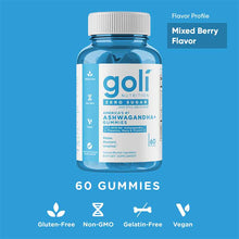 Zero Sugar Ashwagandha+, 60 Gummies, by Goli Nutrition