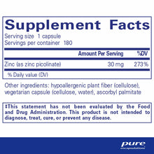 Zinc 30, by Pure Encapsulations