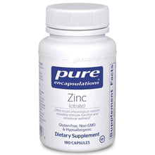 Zinc (citrate), 180 Capsules, by Pure Encapsulations