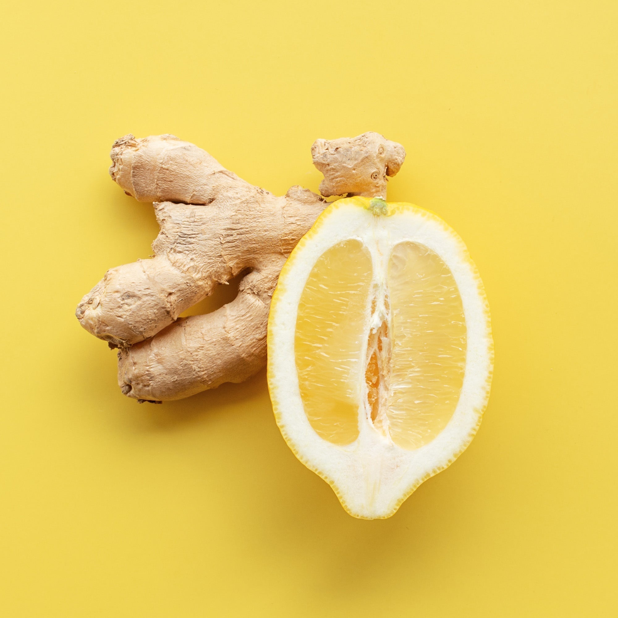 Raw ginger and lemon