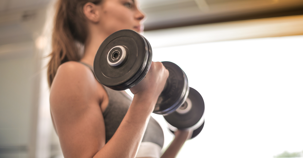 woman gaining muscle