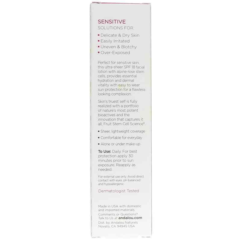 1000 Roses Daily Shade Facial Lotion with SPF18, Sensitive Formula, by Andalou Naturals, image #3