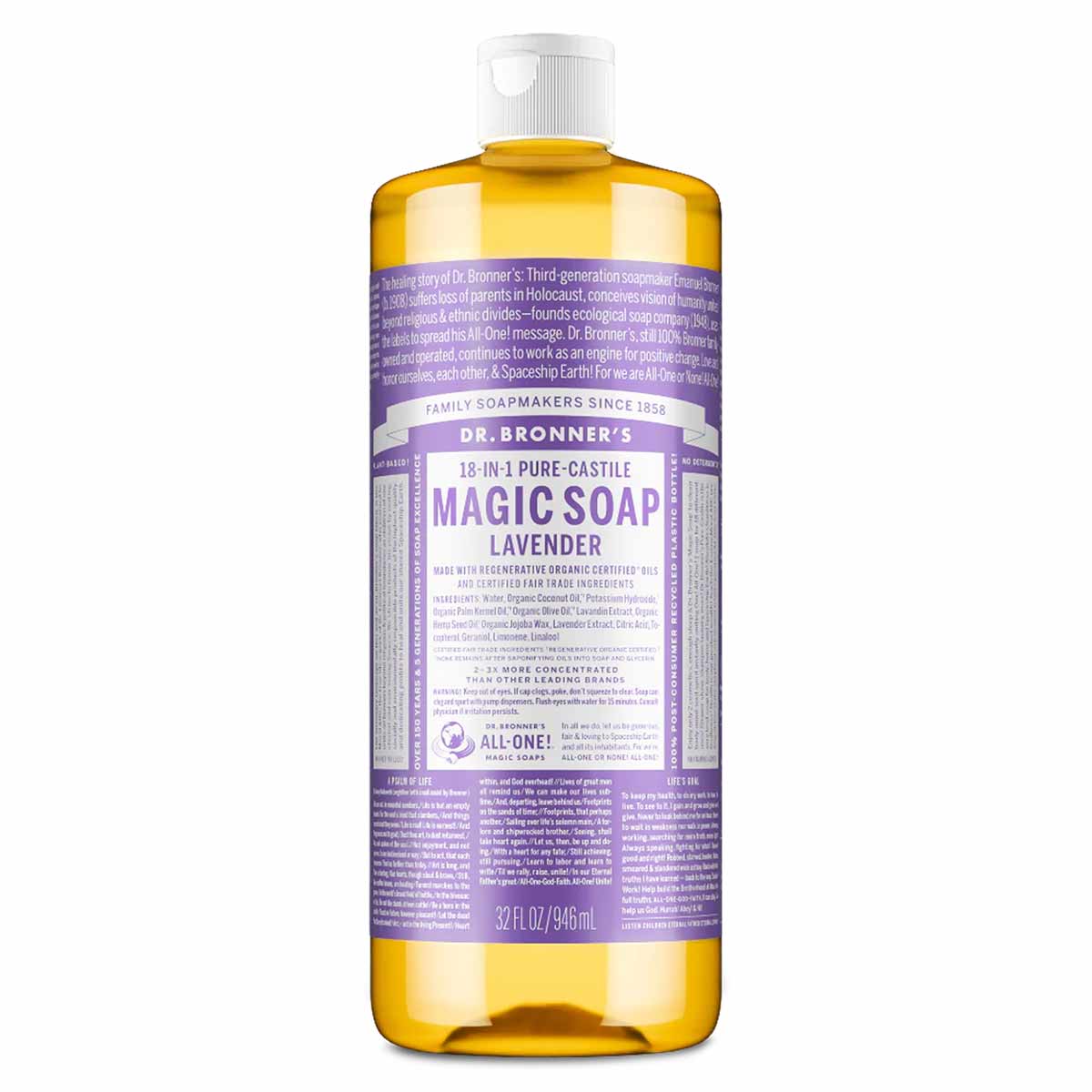 18-In-1 Hemp Pure Castile Magic Soap, by Dr. Bronner's Magic Soaps