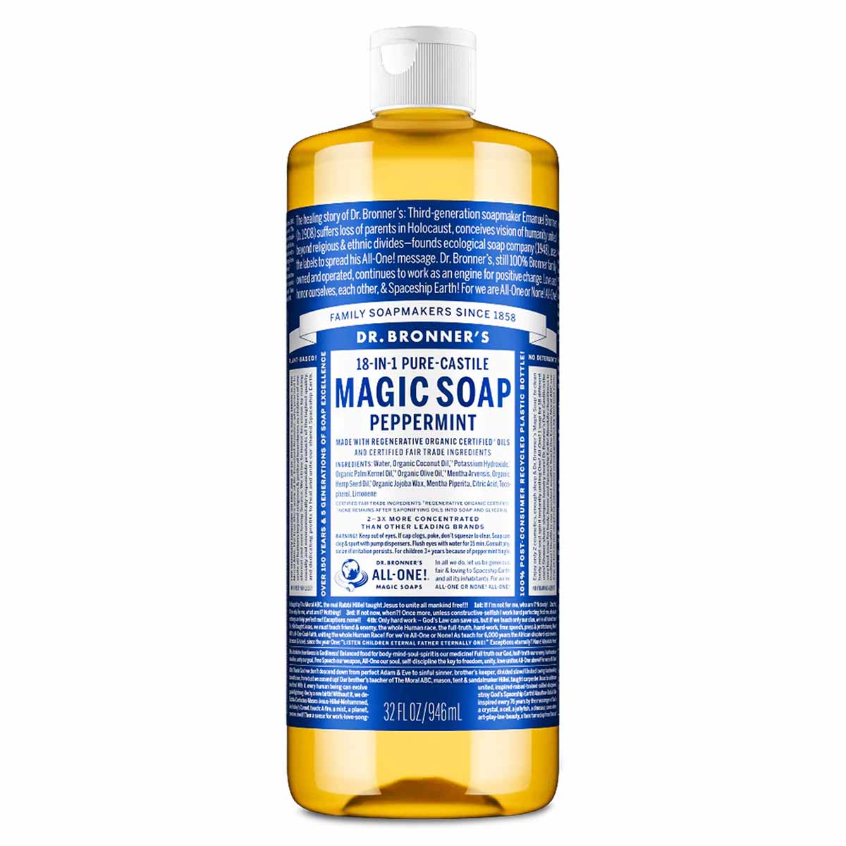 18-In-1 Hemp Pure Castile Soap, Dr. Bronners Magic Soaps