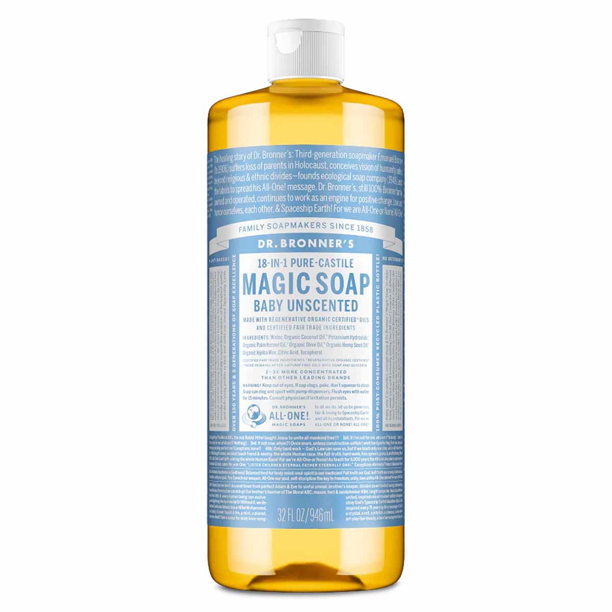 18-In-1 Hemp Pure Castile Magic Soap, by Dr. Bronner's Magic Soaps