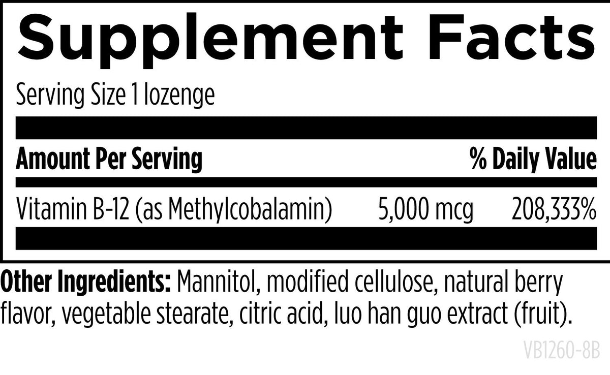 Vitamin B12, 60 Lozenges, by Designs For Health