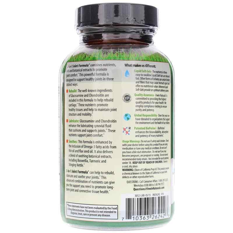 3-in-1 Joint Formula, by Irwin Naturals, image #3