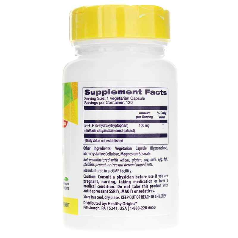 5-HTP 100 Mg, 120 Veg Capsules, by Healthy Origins, image #2