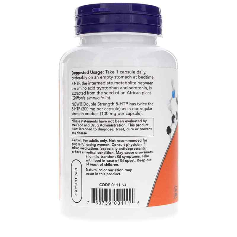5-HTP 200 Mg, 120 Veg Capsules, by NOW Foods, image #3