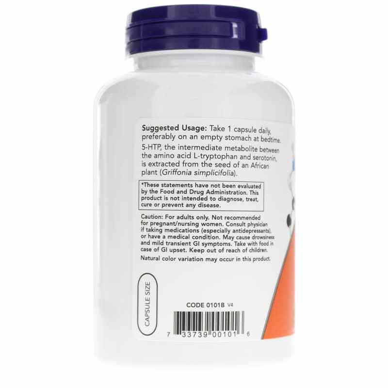 5-HTP 50 Mg, 180 Veg Capsules, by NOW Foods, image #3