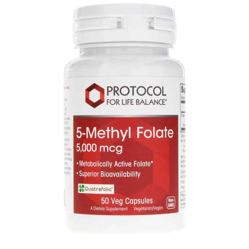 5-Methyl Folate 5,000 Mcg, by Protocol For Life Balance