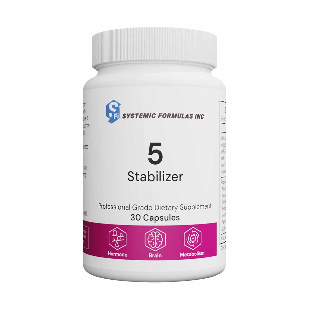 5 Stabilizer, 30 Capsules, by Systemic Formulas