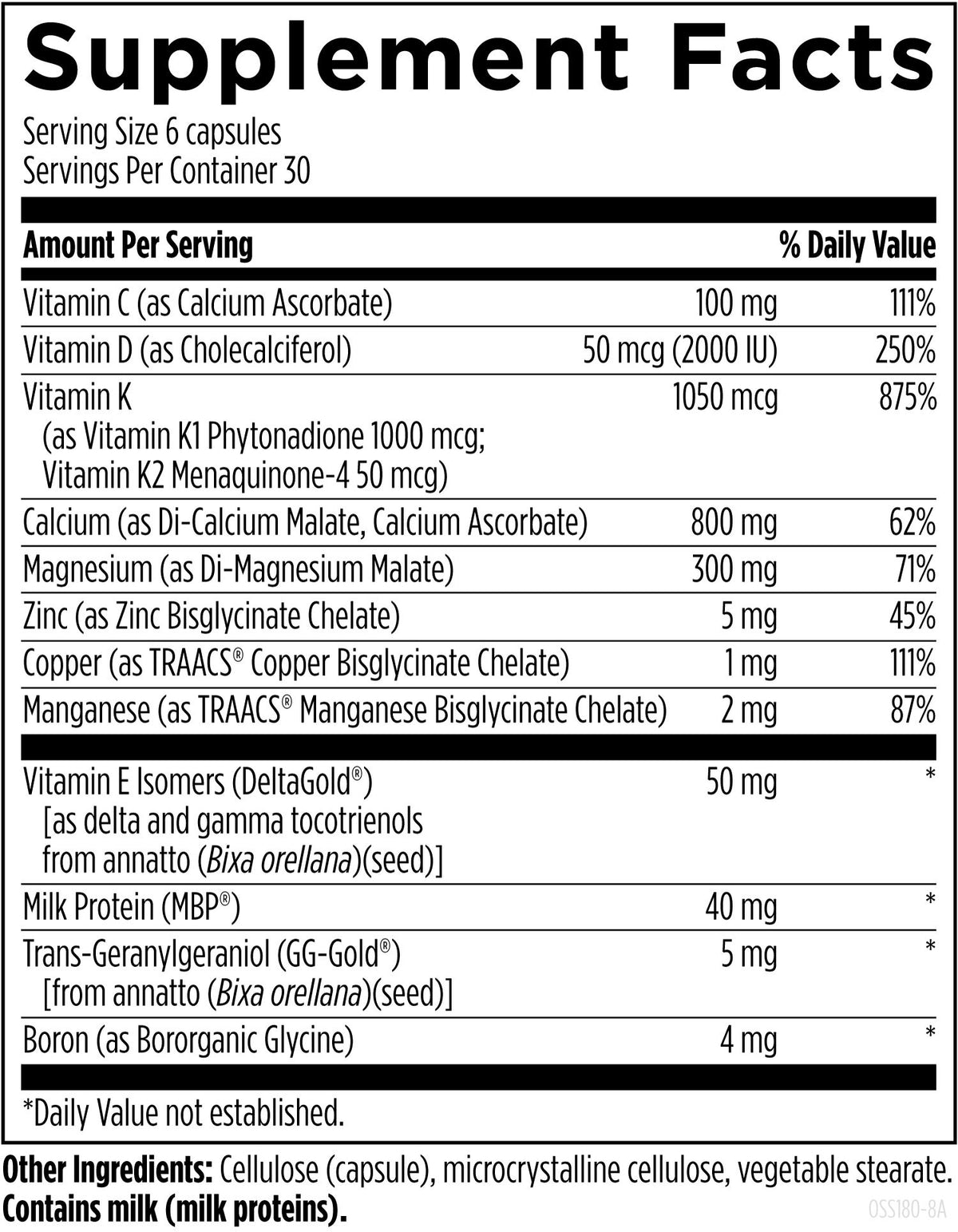 OsteoForce Supreme, 180 Veg Capsules, by Designs For Health